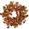 24" Orange & Green Berry & Pumpkin Fall Harvest Wreath